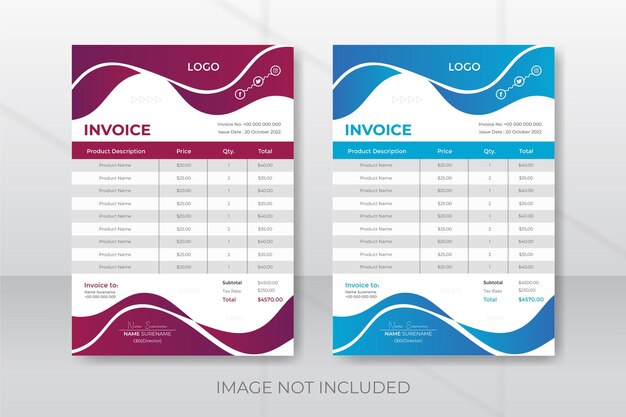 Business invoice design template