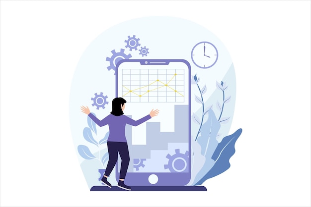 Business Management Flat Design Illustration