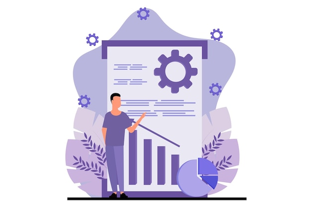 Business Management Flat Design Illustration