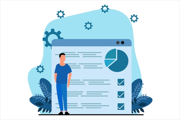 Business Management Flat Design Illustration