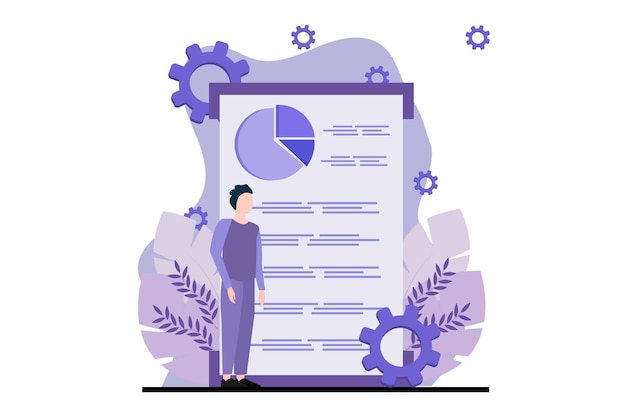 Business Management Flat Design Illustration