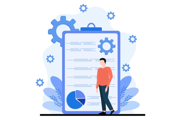 Business Management Flat Design Illustration