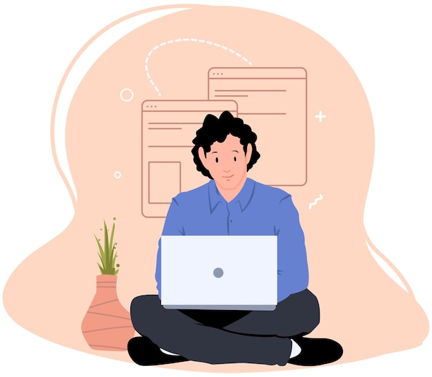 Business meeting, conference call with business team online, telecommuting, remote work and business
