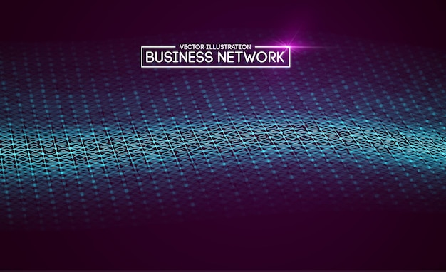 business network digital technology blue background futuristic digital tech concept abstract technol...