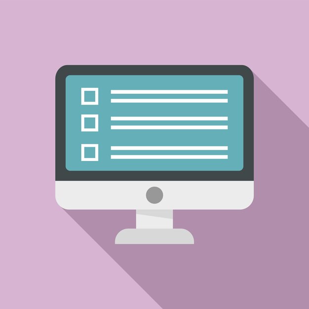 business online survey icon flat illustration of business online survey vector icon for web design