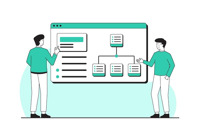 business planning and workflow concept illustration