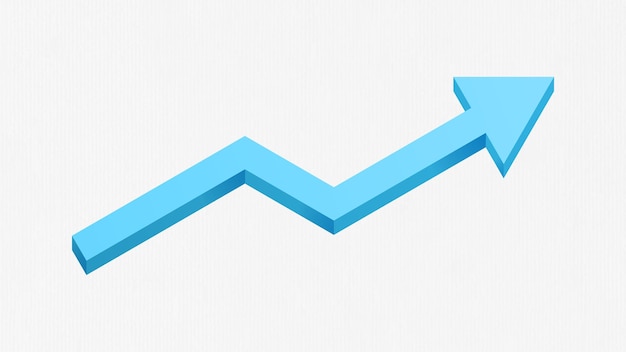 Business success growth arrow moving forward