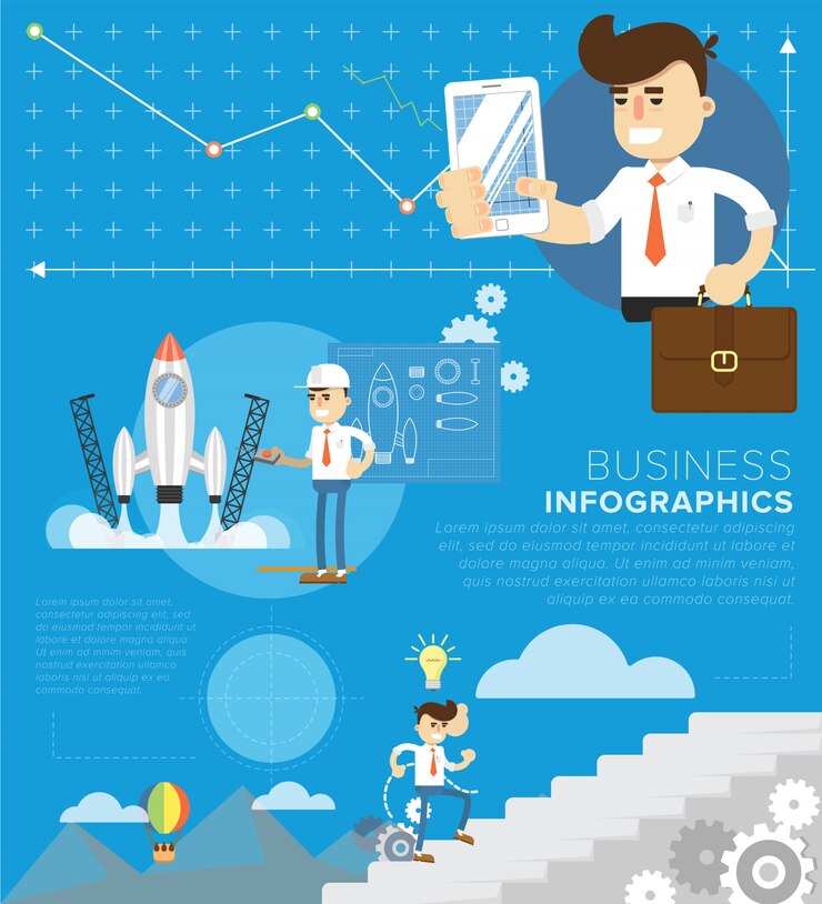 Vector business template infographic