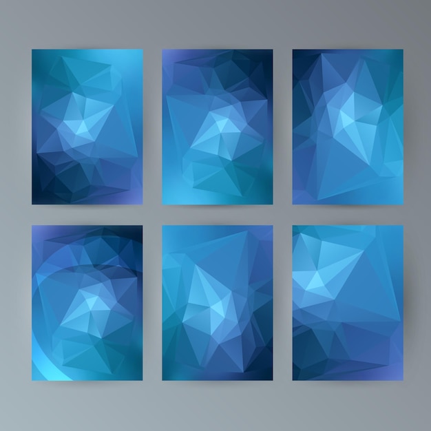 Business templates presentation glowing triangle 3d effect12