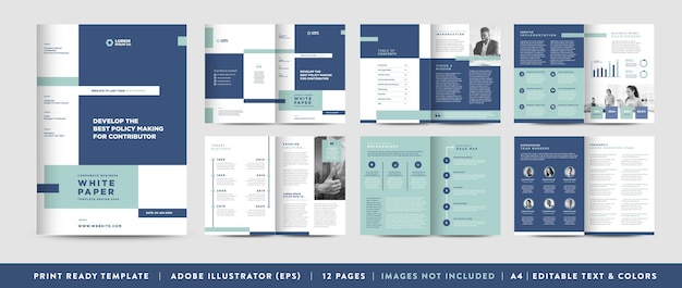 Business White Paper and Company internal document design or Brochure Design