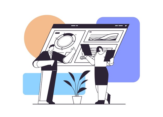 businesspeople analyzing financial data on charts and graphs planning report market analysis accounting teamwork