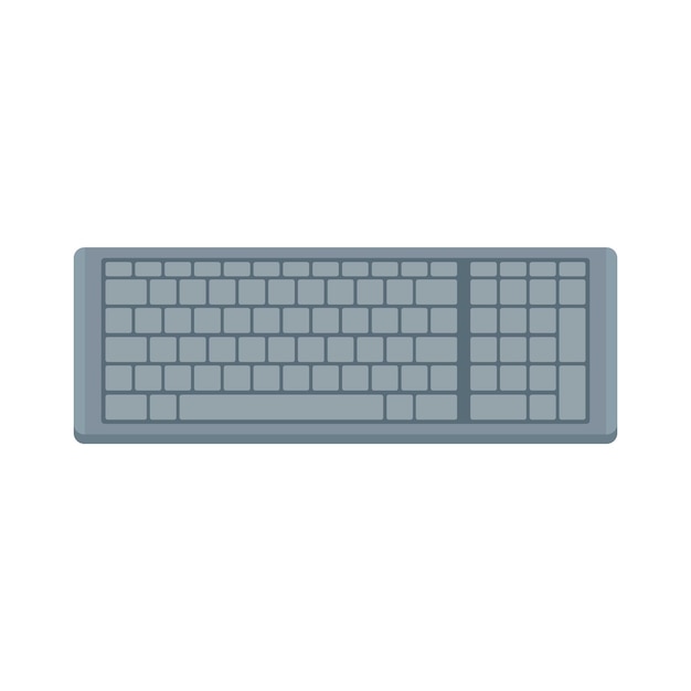 Button keyboard icon Flat illustration of button keyboard vector icon isolated on white background