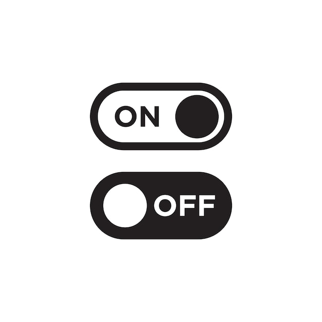 Button on off icon