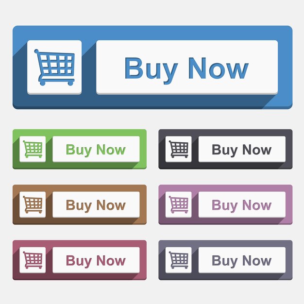 Buy Now Button flat design vector eps10 illustration