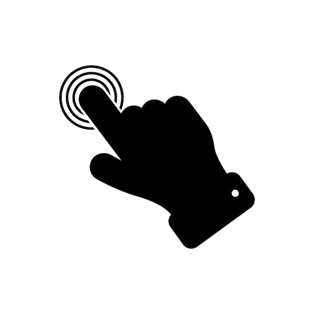 by clicking the finger icon the hand points to the vector pointer click cursor arrow icon clicking a computer mouse