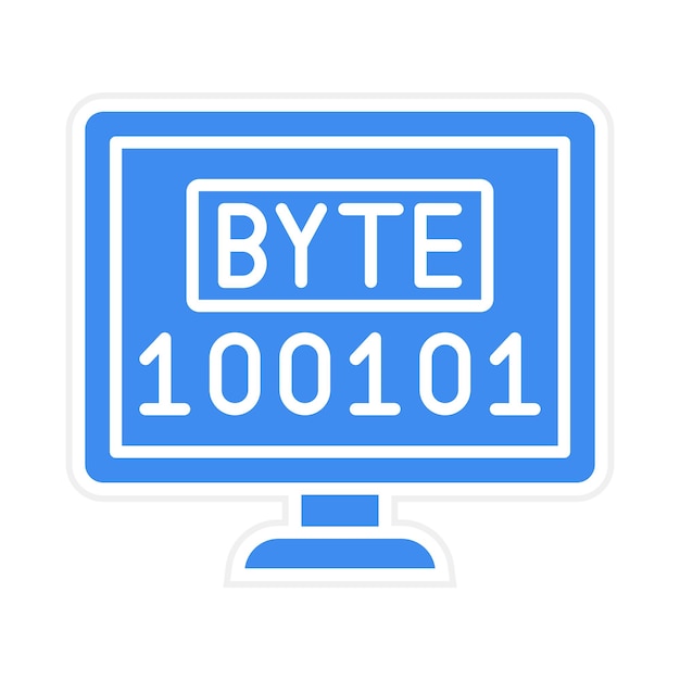 Byte icon vector image Can be used for Computer Science
