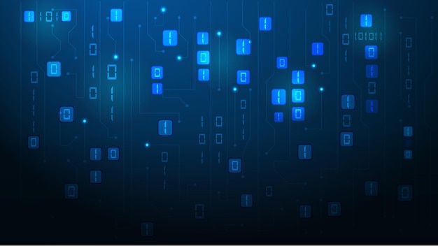 Bytes of zeros and binary units pass through the network. EPS 10