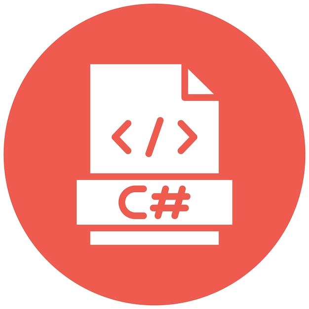 C sharp Vector Icon Design Illustration