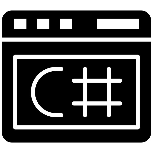C Sharp Vector Illustration Style