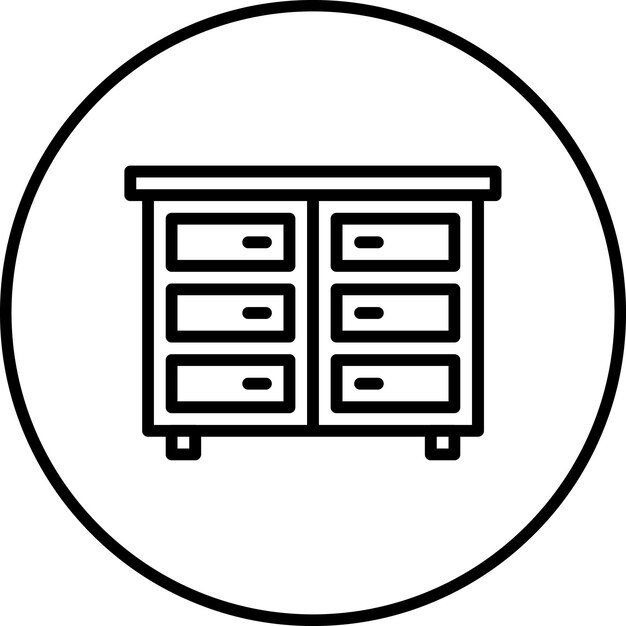 Cabinet vector icon illustration of Interior iconset