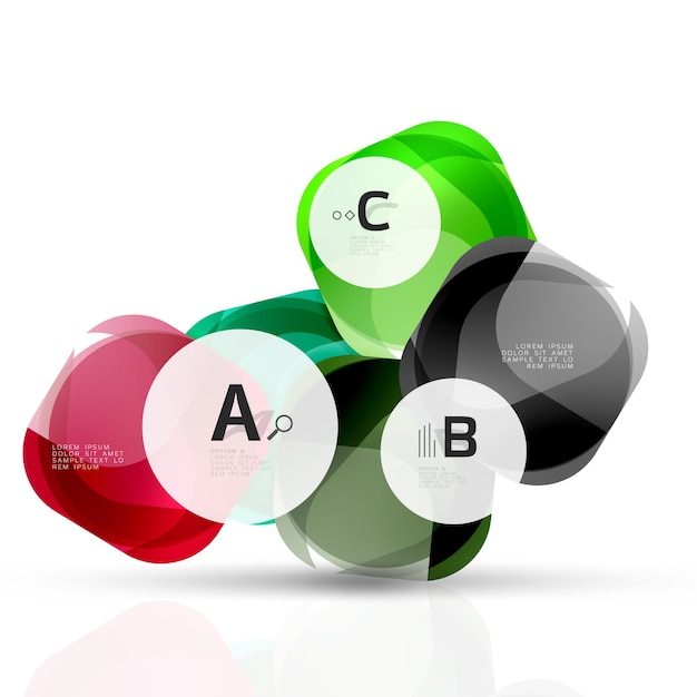 Các thành phần vuông bóng loáng vector