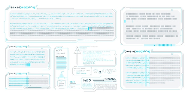 Các yếu tố dữ liệu vector cho biểu đồ thông tin giao diện khoa học viễn tưởng