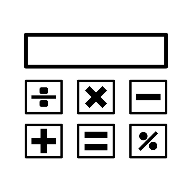 Calculating Connections A Vector Design of a Modern Calculator icon template