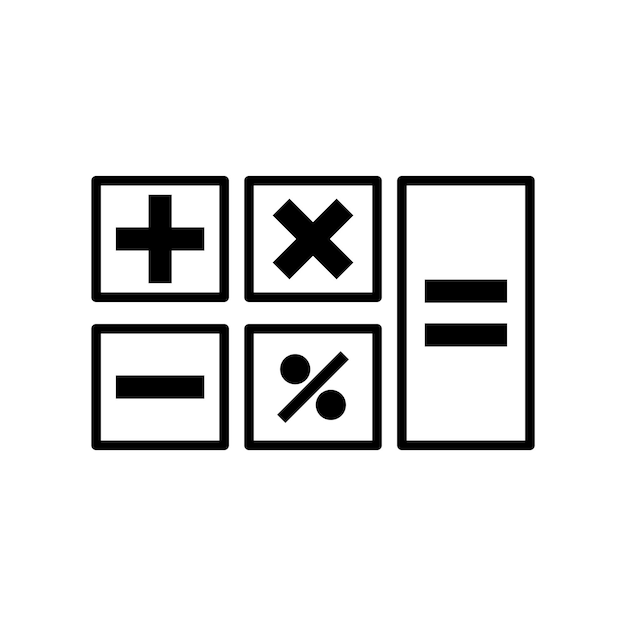 Calculating Connections A Vector Design of a Modern Calculator icon template