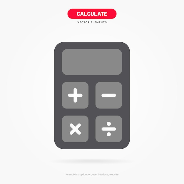 calculator icon vector on white background savings finances sign economy calculate for ui ux