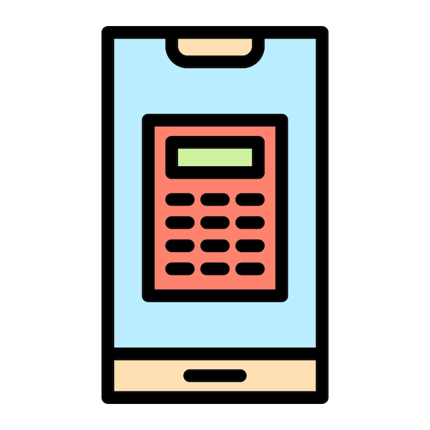 Calculator Vector Icon Design Illustration