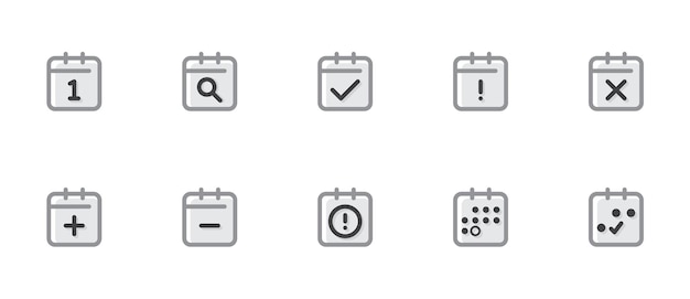 Calendar Icons Set