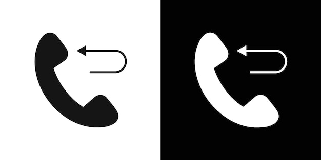 call back icon flat line symbol set