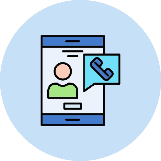 Call Flat Illustration