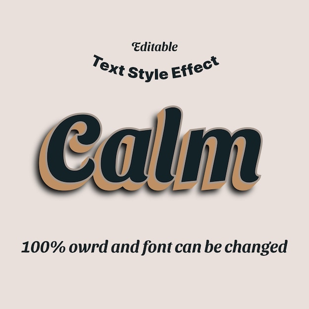 calm text style effect design vector illustration