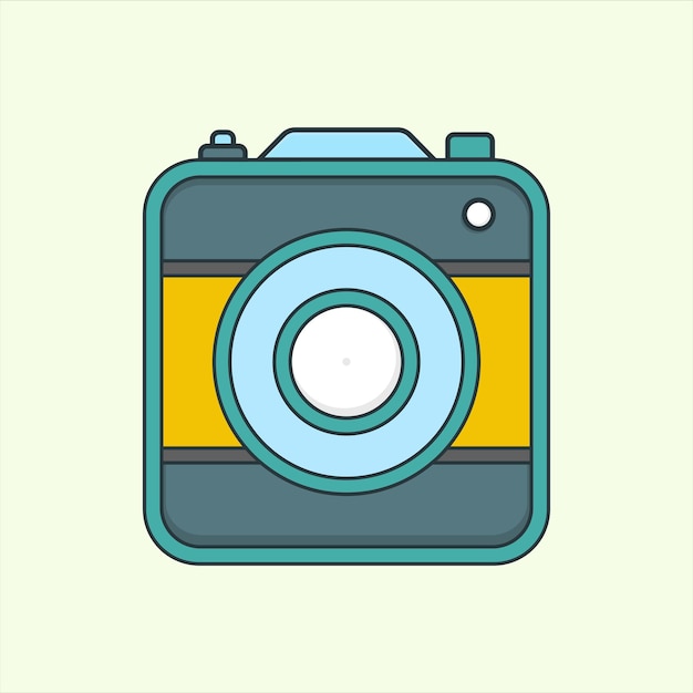 Camera icon icon related to design elements suitable for web site app user interfaceselement printable etc flat icon style simple vector design editable