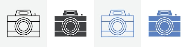 camera icon vector set use for web