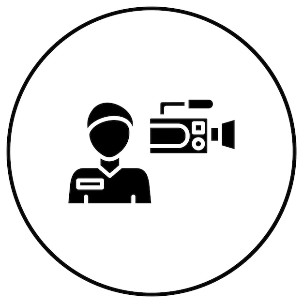 Camera Operator icon vector image Can be used for Video Production