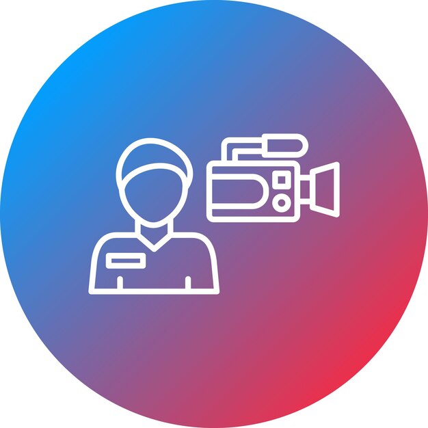 Camera Operator icon vector image Can be used for Video Production