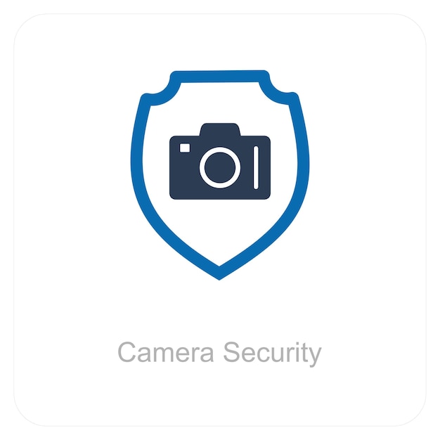 Camera Security and privacy icon concept