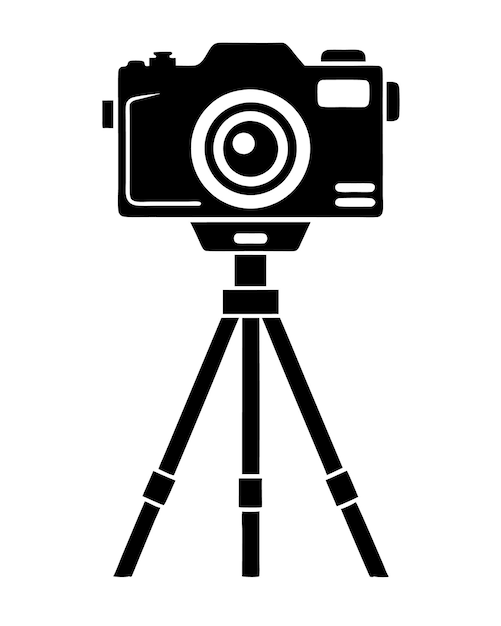 camera stand with camera illustration camera tripod photo stand equipment photography