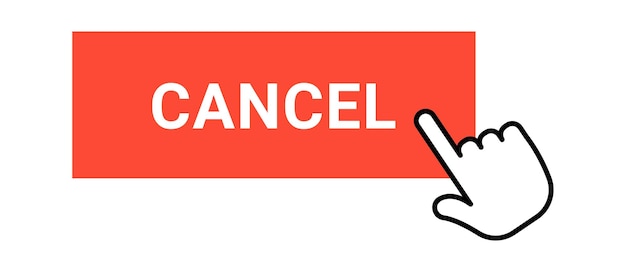 cancel click button web design element vector illustration