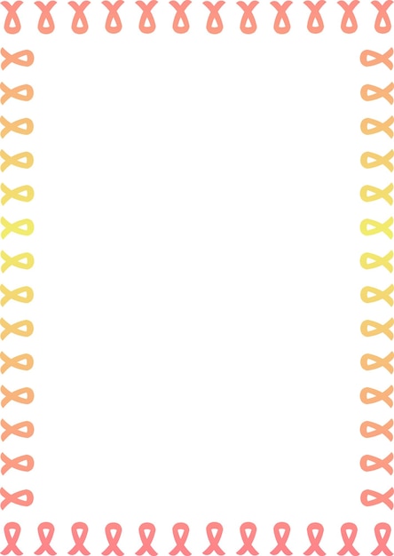 Cancer awareness ribbons frame Colorful ribbon with empty space for your text Breast Cancer