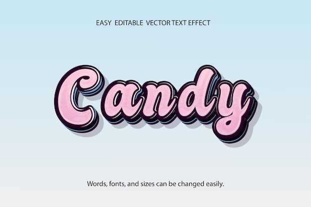 CANDY Editable 3D Text Effects.