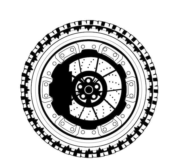 Car Wheel silhouette