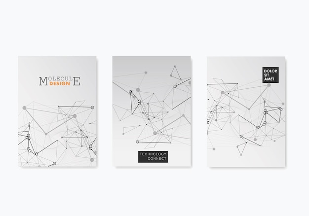 Card on white backdrop. Business technology concept. Vector template. Business card. Circle shape template illustration. Cover connection template. Poster design.
