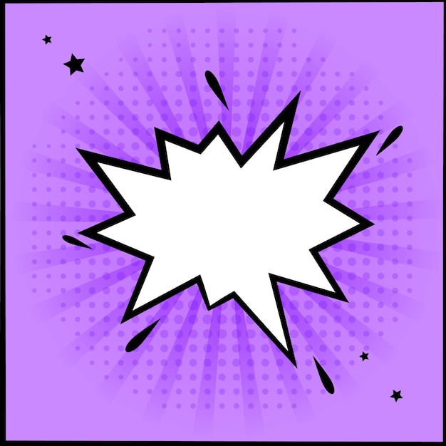 Card with comic style design template, pop-art style.