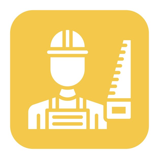 carpenter icon vector image can be used for diversity
