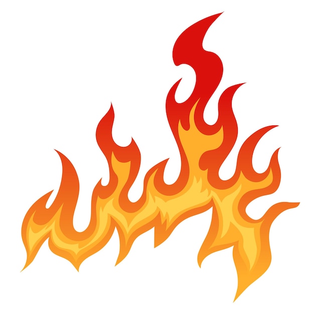 cartoon burning flames wildfire elements fire flame spurts tongues of flame ring of fire frame fire