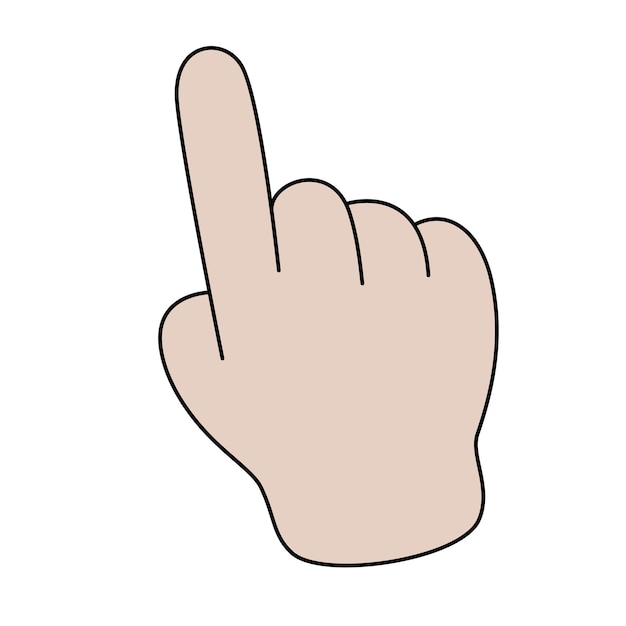 Cartoon comic hand gesture Gesturing human arms in doodle style Hand pose