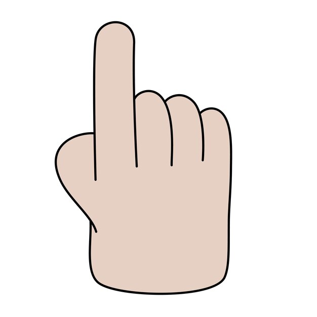 Cartoon comic hand gesture Gesturing human arms in doodle style Hand pose